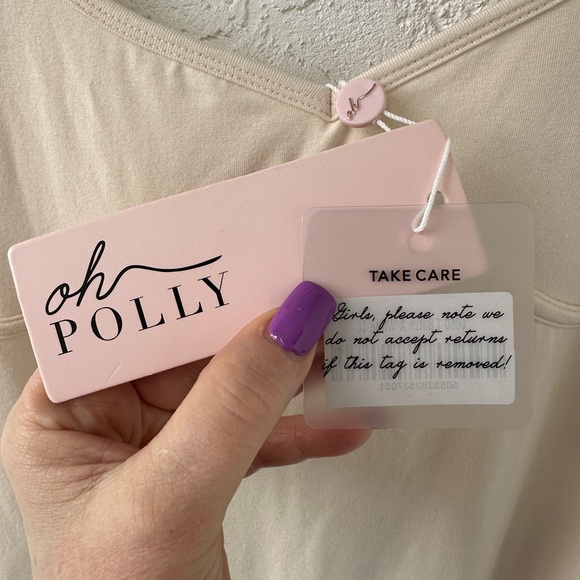 Oh Polly Axelle Sweetheart Neckline Flare Hem Jumpsuit Cream NWT Size 12 - Picture 8 of 12